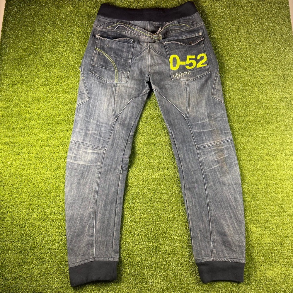 Coldcut Sub Gen Series 052 Cargo Jogger Jeans Mens 34 Long Blue Denim Streetwear